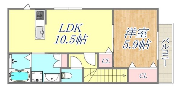 カシェット西宮北口の物件間取画像